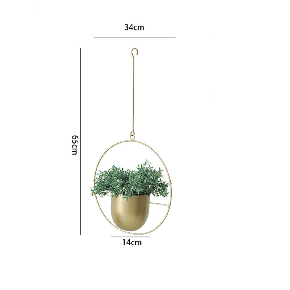 Metal Plant Hanger, Ceiling Hanging Planter, Modern Planter, Flower Pot Plant Holder, Minimalist Planter for Indoor Outdoor Home Decoration Esg17472