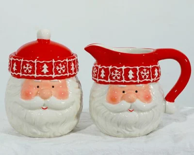 Best Selling Handpainted Ceramics Christmas Santa Milk Jug